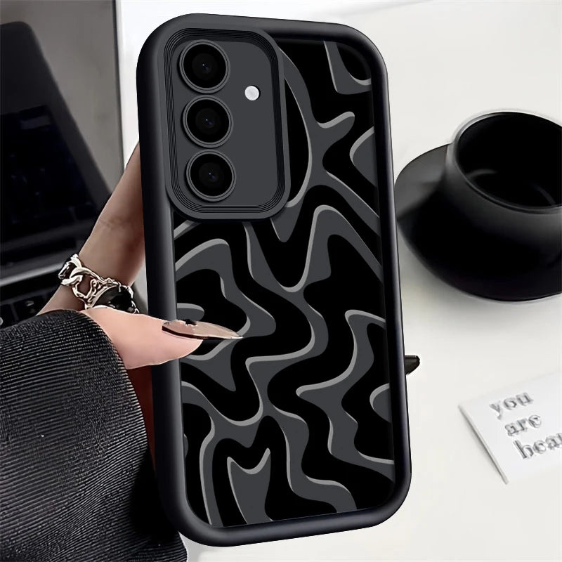 Striped Pattern Silicone Case for Samsung