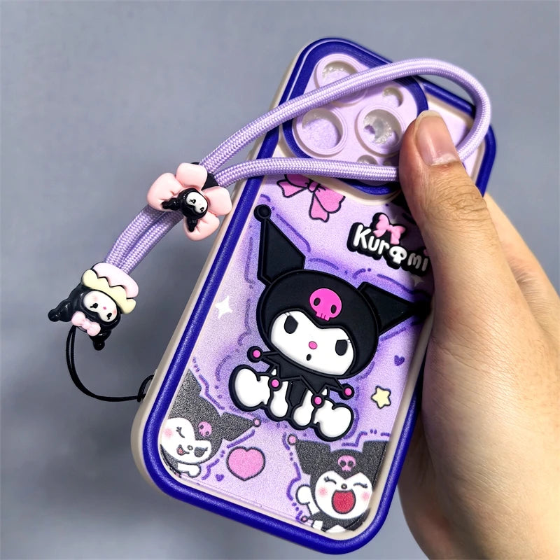 3D Kuromi Case with Strap for iPhone