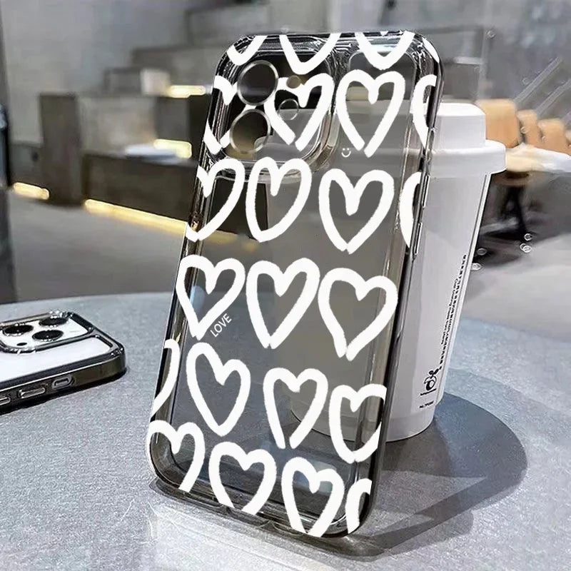 Transparent Love Heart iPhone Case