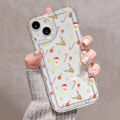 Winter Christmas Graphic Print Clear Phone Case
