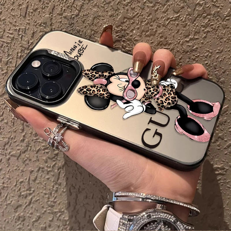 Leopard Print Minnie Matte iPhone Case