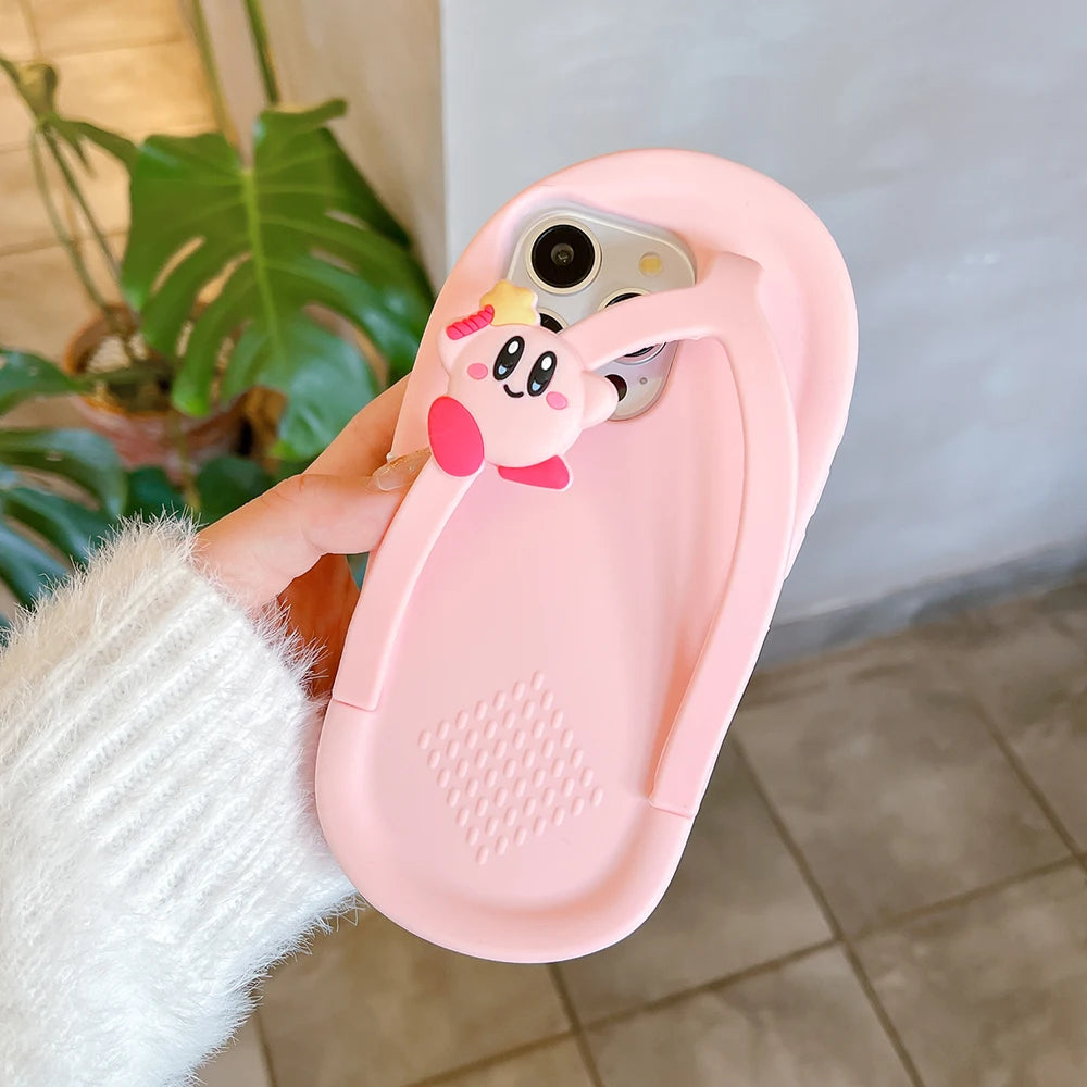 3D Flower Flip-Flop Silicone Phone Case