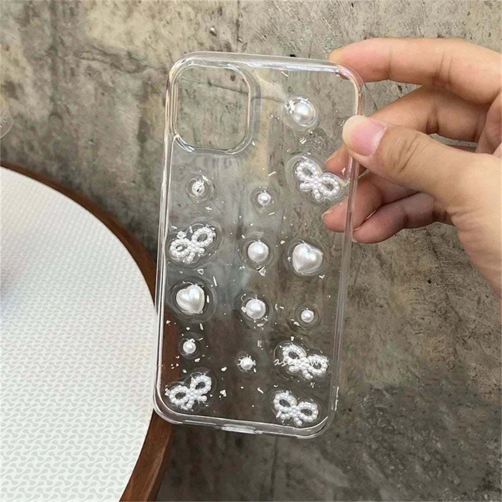 3D Pearl Bow Case for iPhone