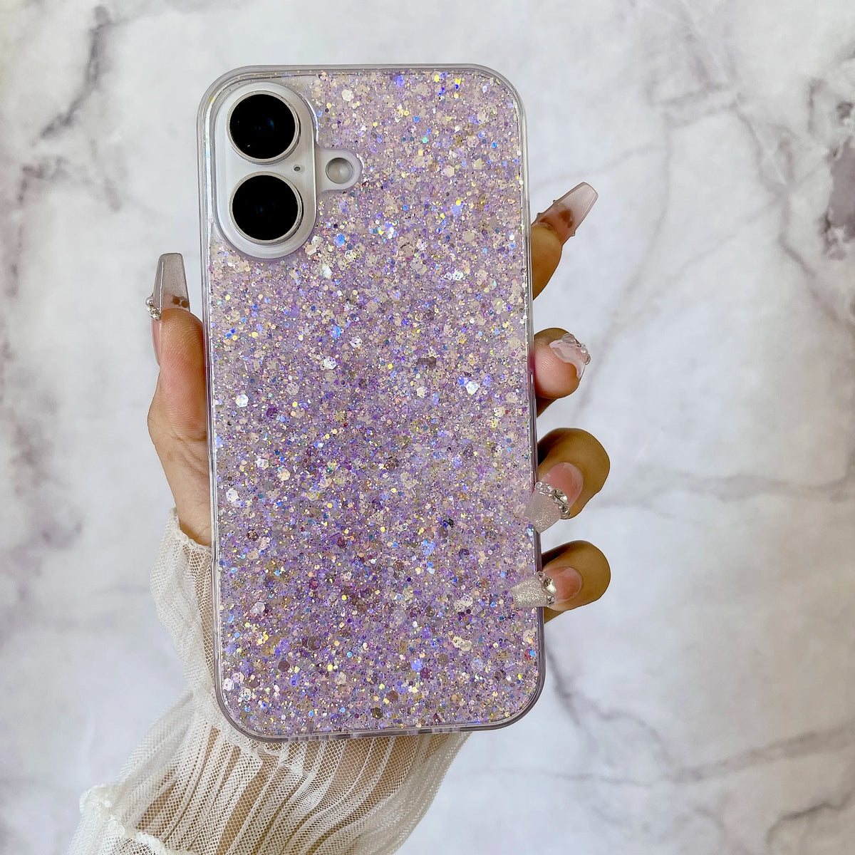 Starry Glitter Bling Silicone Case for iPhone