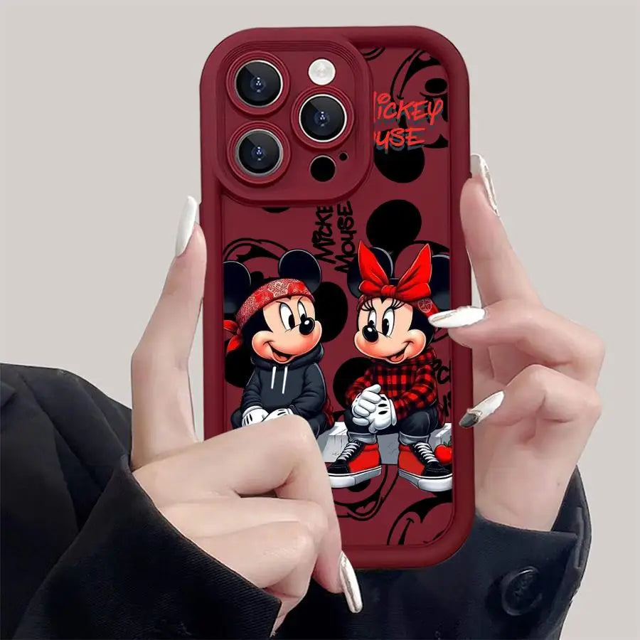 Mickey & Minnie Cartoon Soft Case
