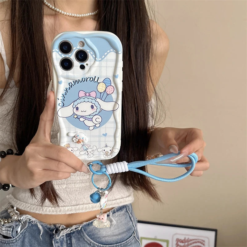 3D Kuromi & Friends Case with Strap for iPhone