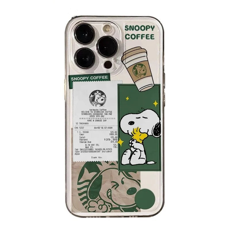 Snoopy Cartoon Coffee Phone Case