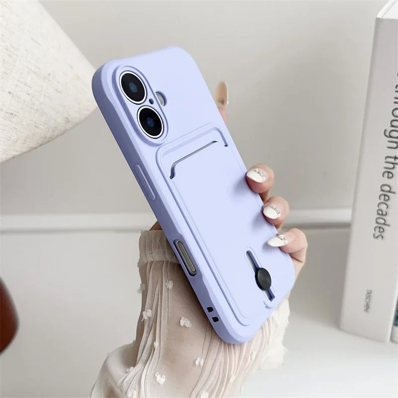 Silicone Wallet Phone Case for iPhone