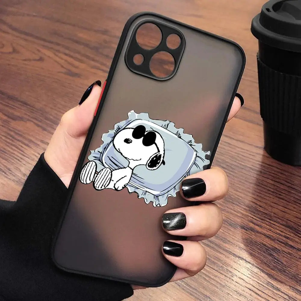 Snoopy Cartoon Matte Phone Case