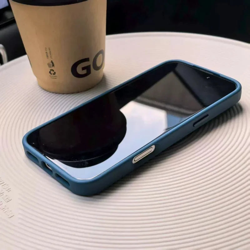 Matte Translucent Magnetic Lens Protect Phone Case