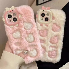 Pink Plush Monster Lens Case for iPhone