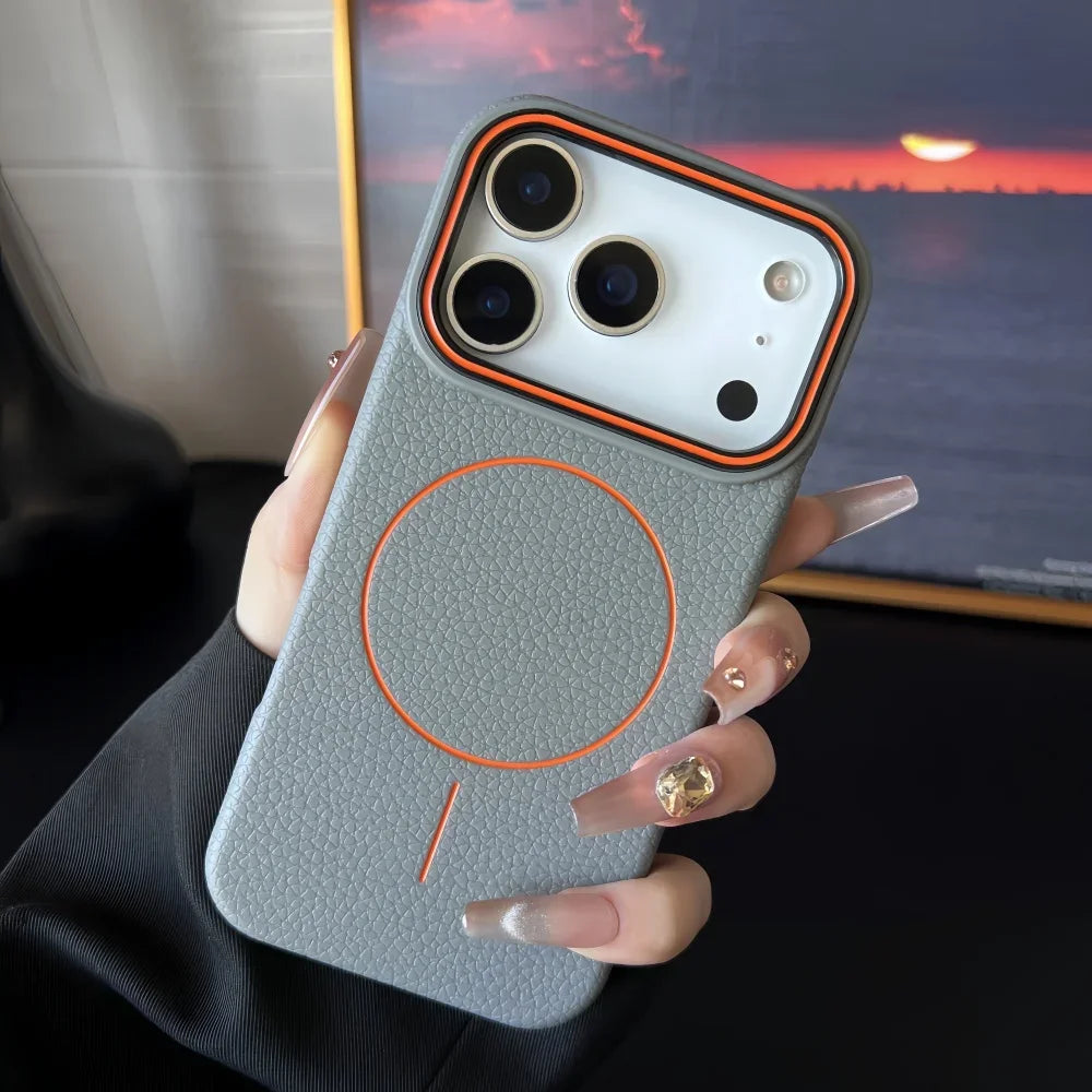 Lichee Pattern Magnetic Phone Case