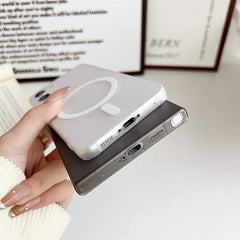 Matte Transparent Magnetic Case for Samsung Galaxy Slim PC Cover with Lens Protection
