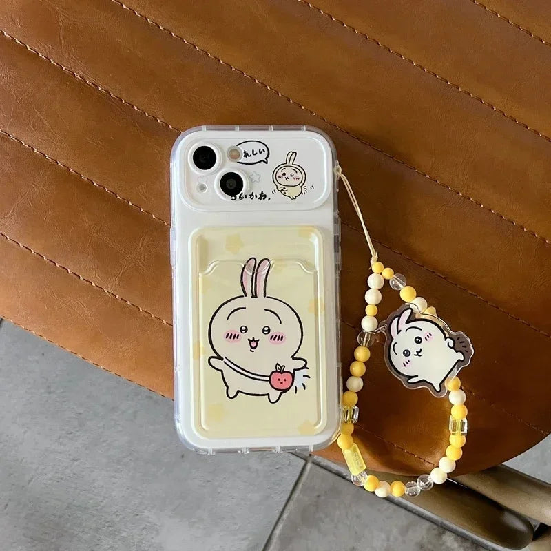 Chiikawa Wallet Case with Lanyard for iPhone