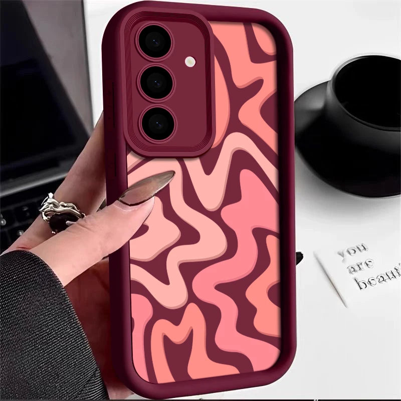 Striped Pattern Silicone Case for Samsung