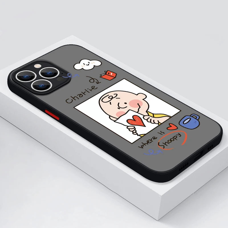 Frosted Snoopy Translucent Phone Case