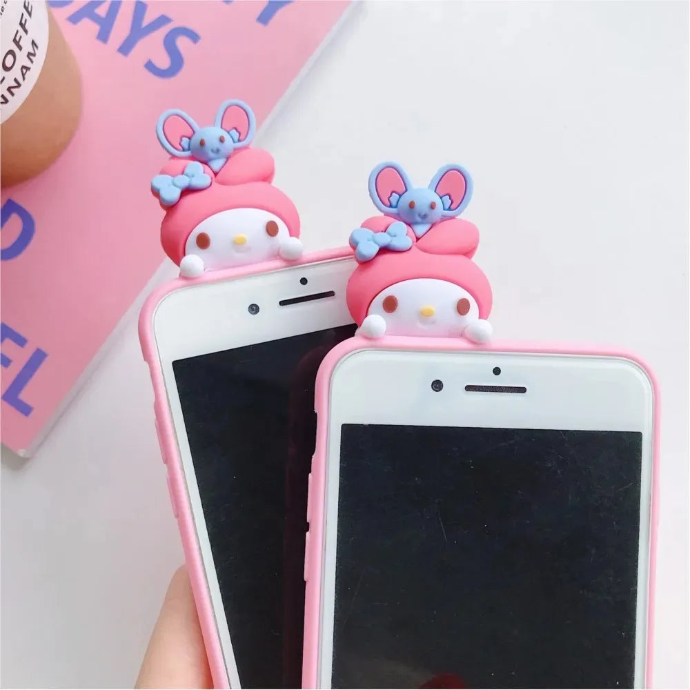 3D Hello Kitty Melody Silicone Phone Case