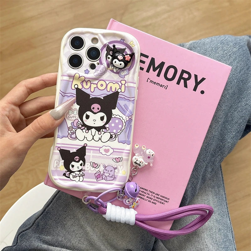3D Kuromi & Friends Case with Strap for iPhone