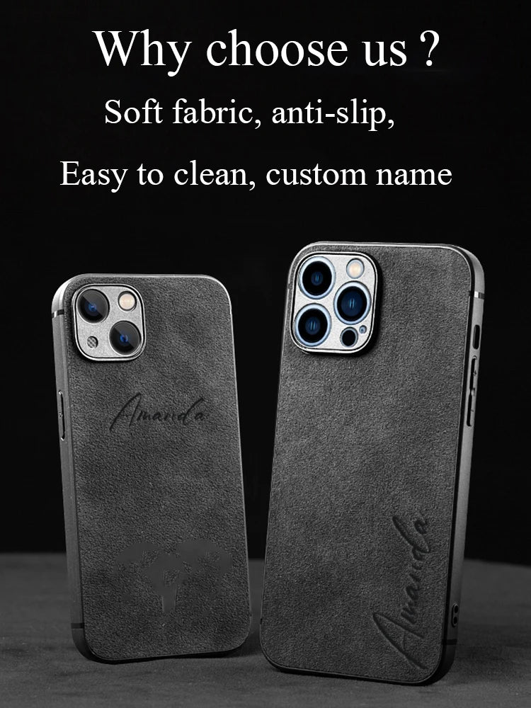 Custom Lambskin Leather Case for iPhone
