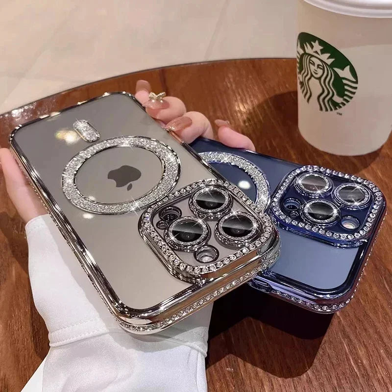 Clear Bling Crystal Phone Case with Magsafe