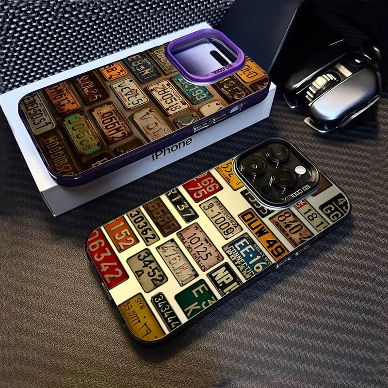 Vintage Car License Plate Phone Case for iPhone