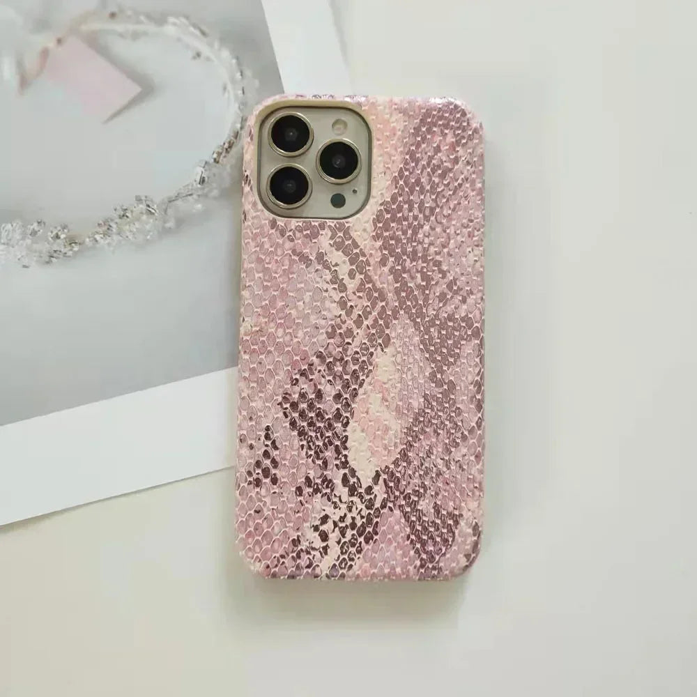 Gold Snake Pattern Phone Case