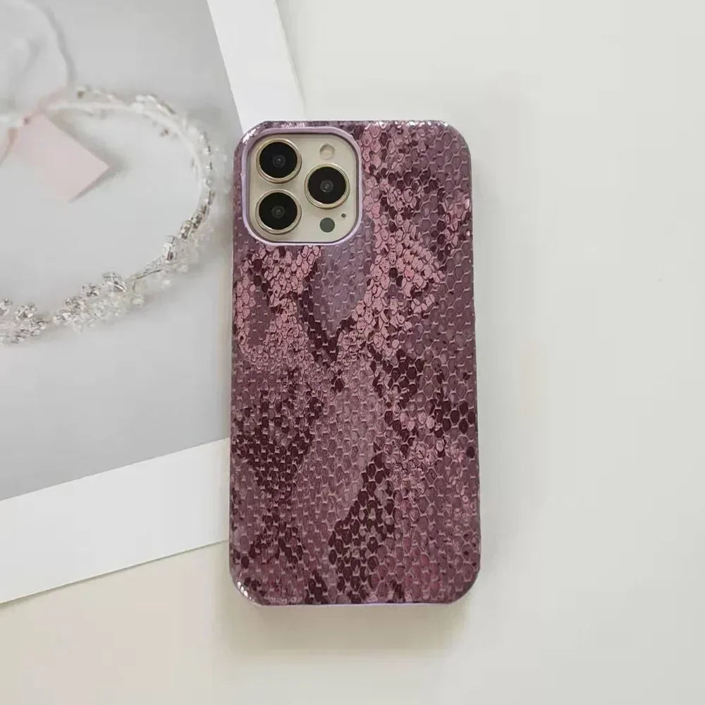 Gold Snake Pattern Phone Case