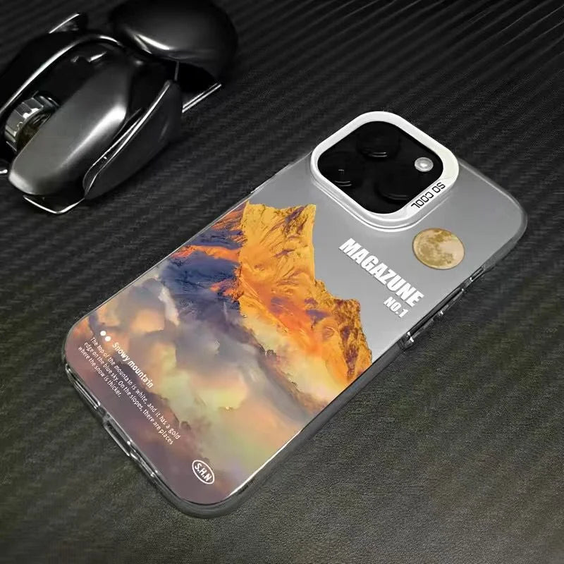 Snow Mountain Landscape Matte Phone Case for iPhone