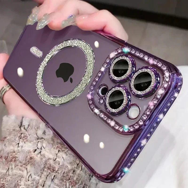 Clear Bling Crystal Phone Case with Magsafe