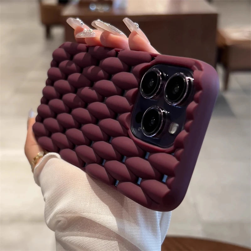 Solid Color Mesh Phone Case for iPhone