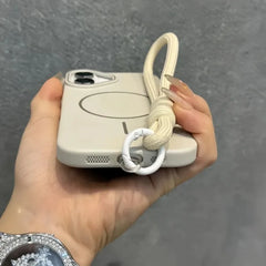 Ultra Thin Matte Magnetic Case with Strap for iPhone