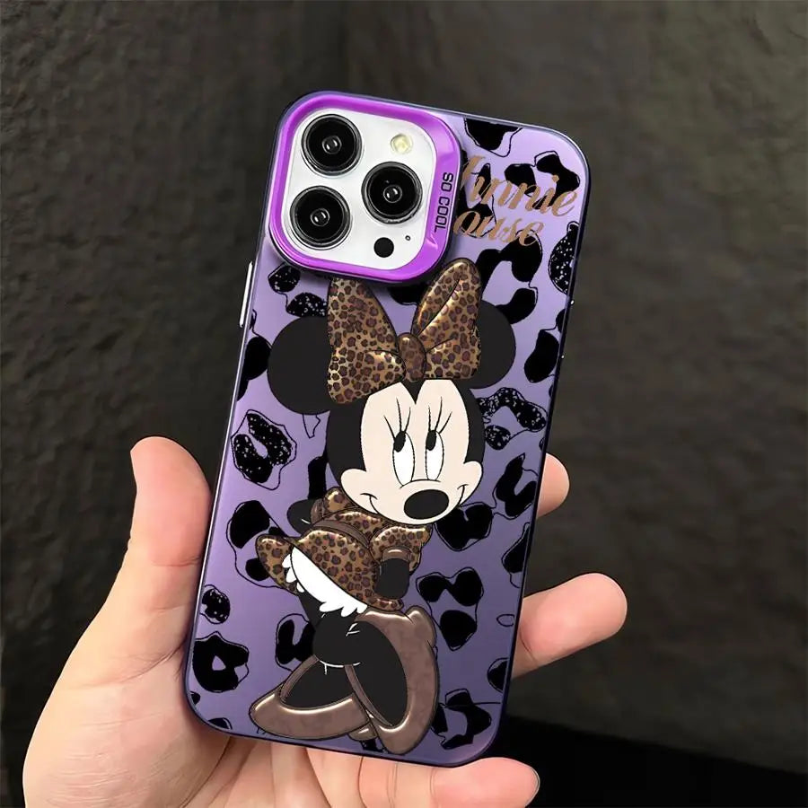 Disney Leopard Mickey Minnie Phone Case for iPhone
