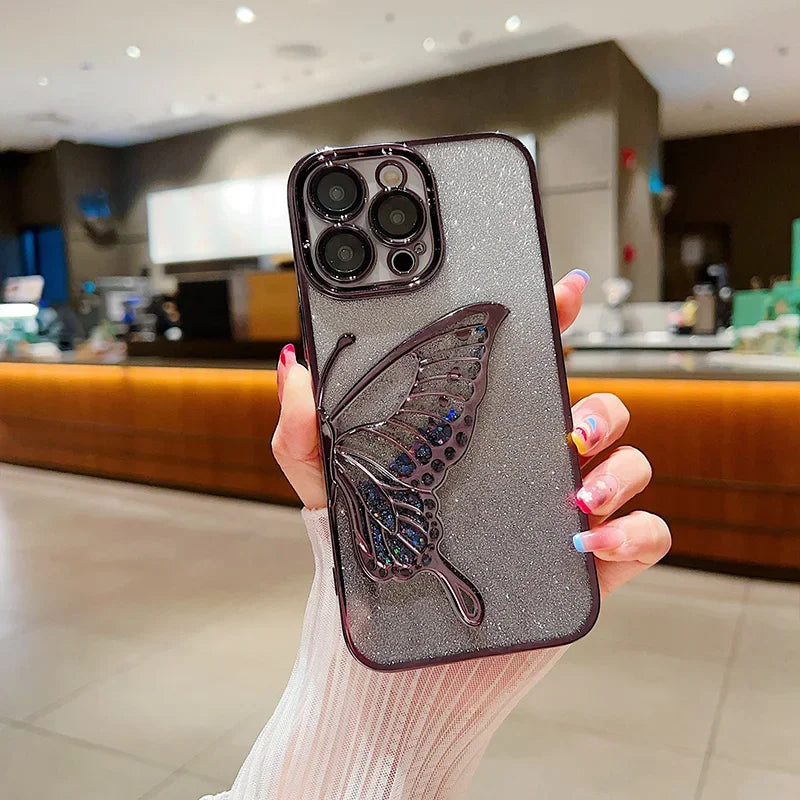Quicksand Butterfly Glitter Phone Case