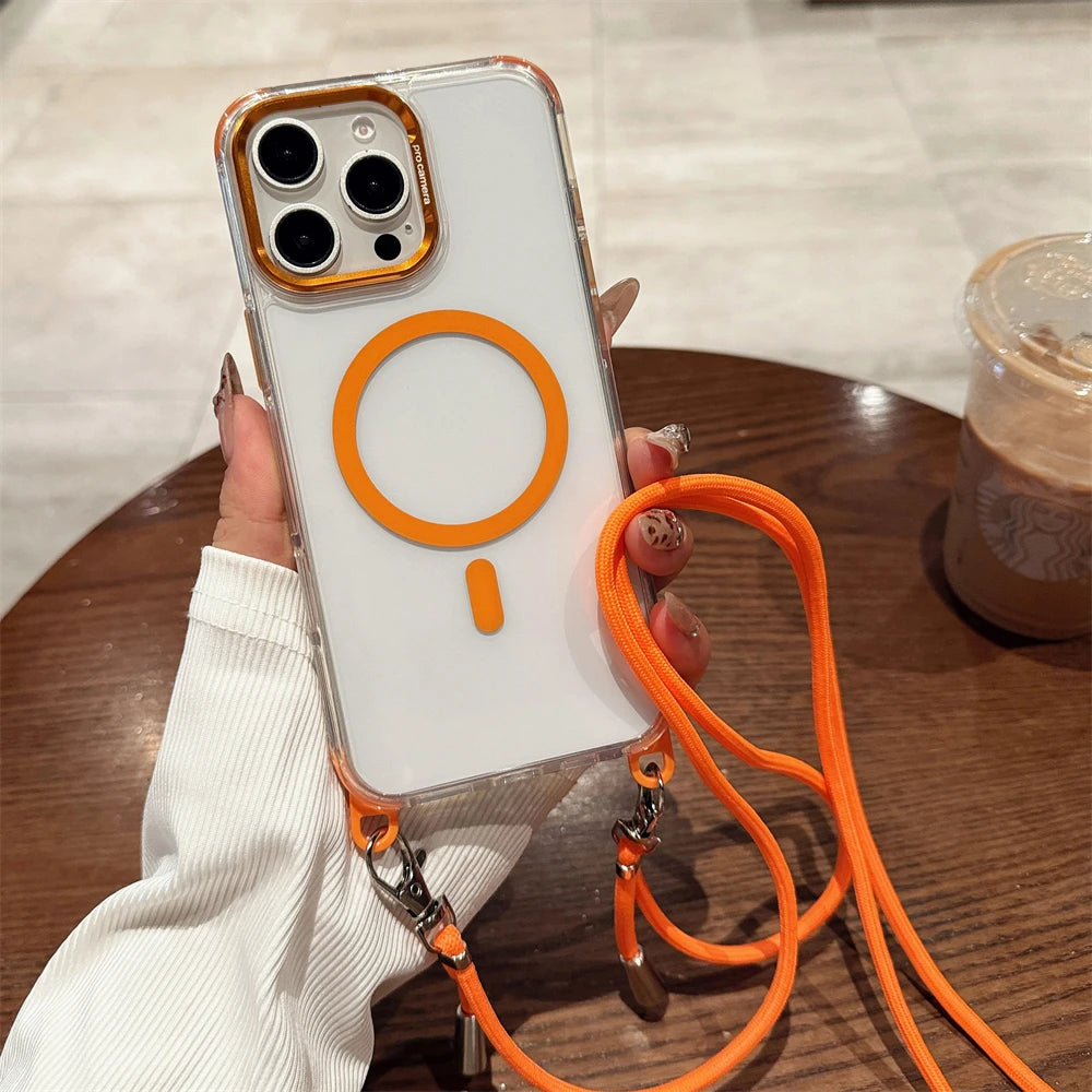 Crossbody Magnetic Lanyard Phone Case for iPhone