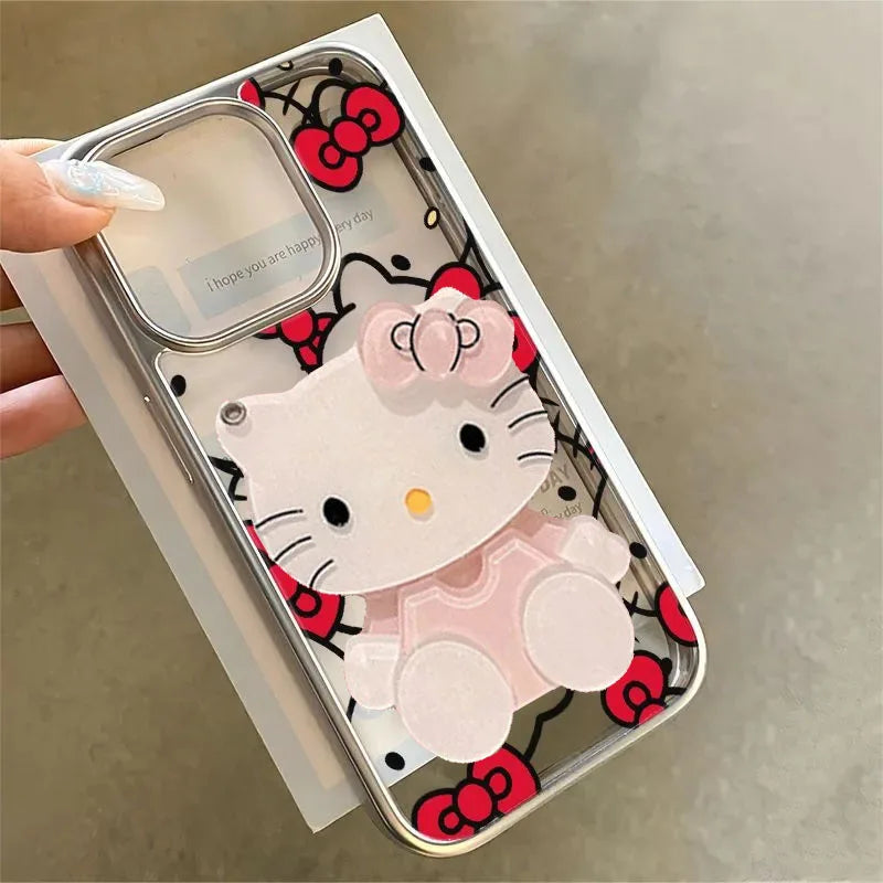 Hello Kitty Red Strap Full Screen Kawaii Case for iPhone