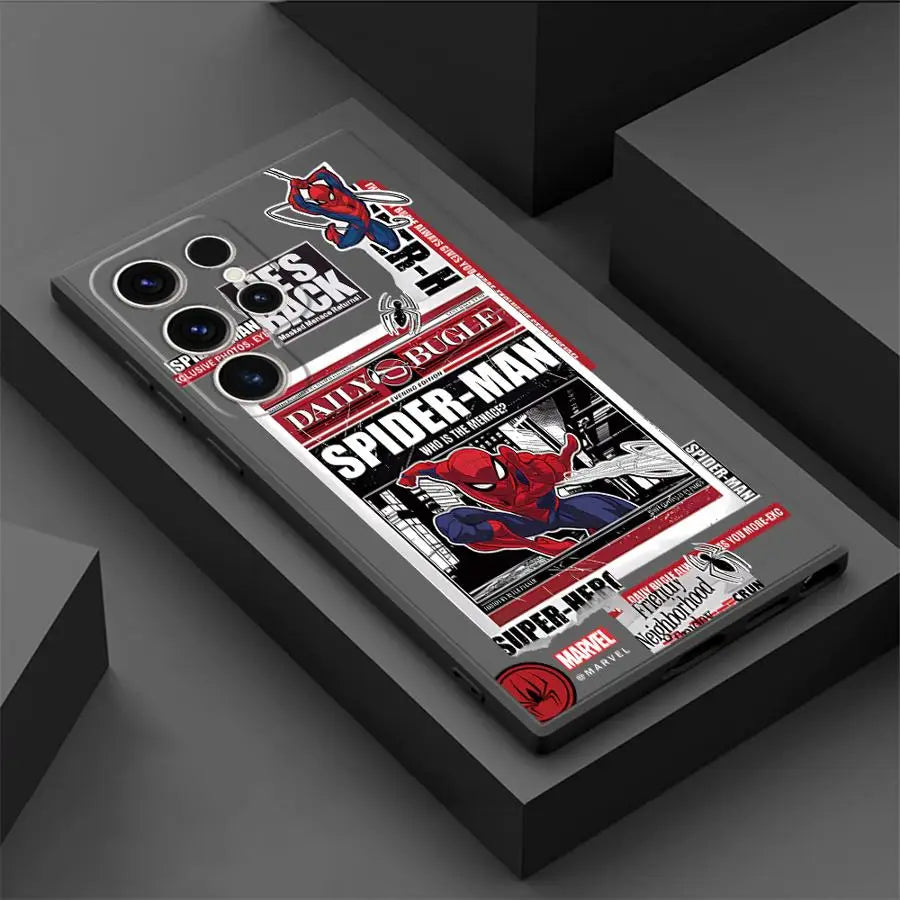 Marvel Spider Man Phone Case for Samsung Galaxy S25 S24 Ultra S20 FE S22 S21 Plus S23 Cover