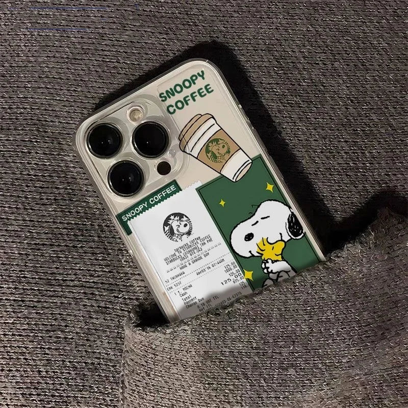 Snoopy Cartoon Coffee Phone Case
