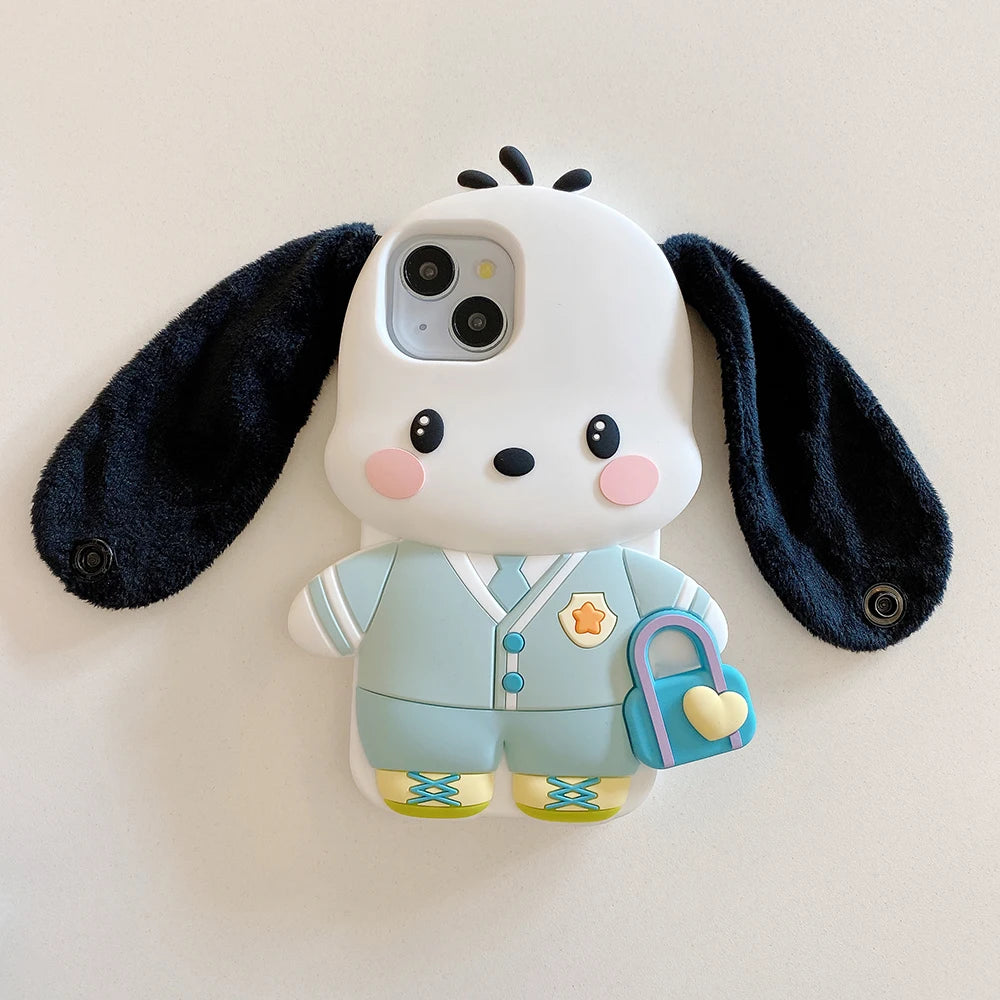3D Cartoon Dog Silicone Phone Case
