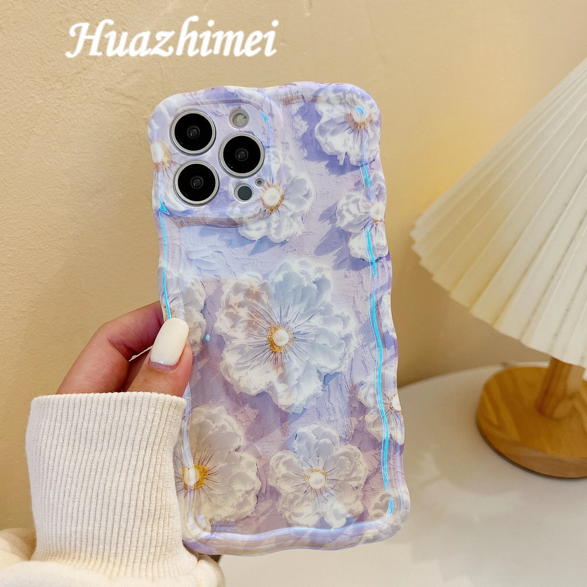 Laser Flowers Glitter Phone Case