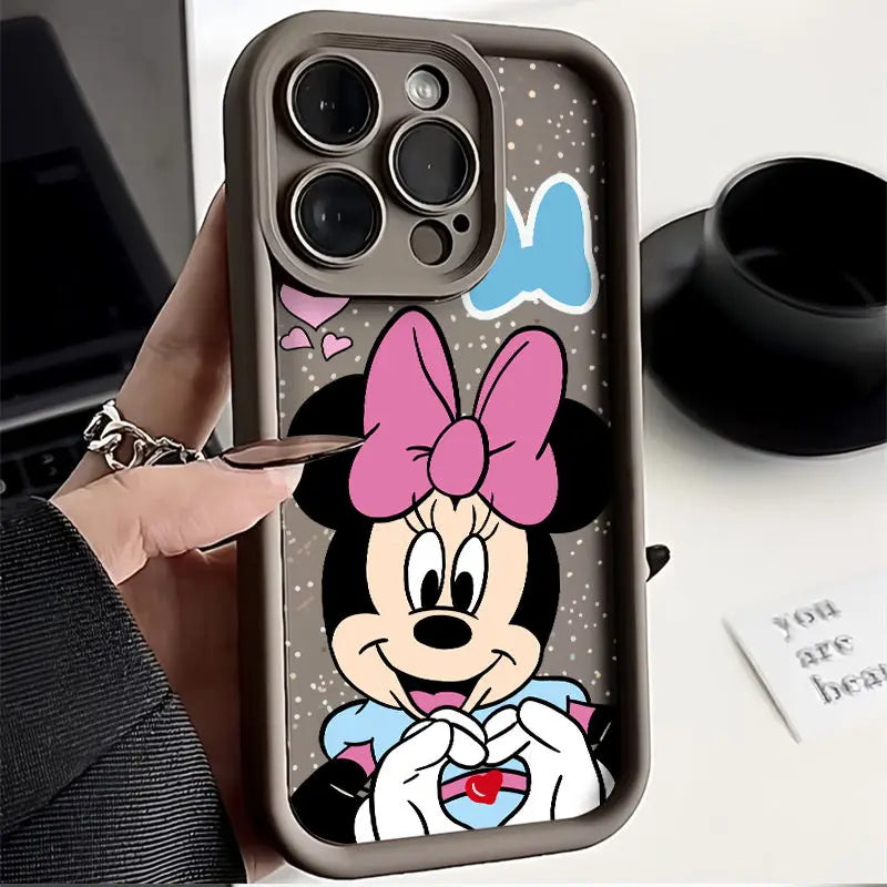 Mickey & Minnie Finger Heart iPhone Case