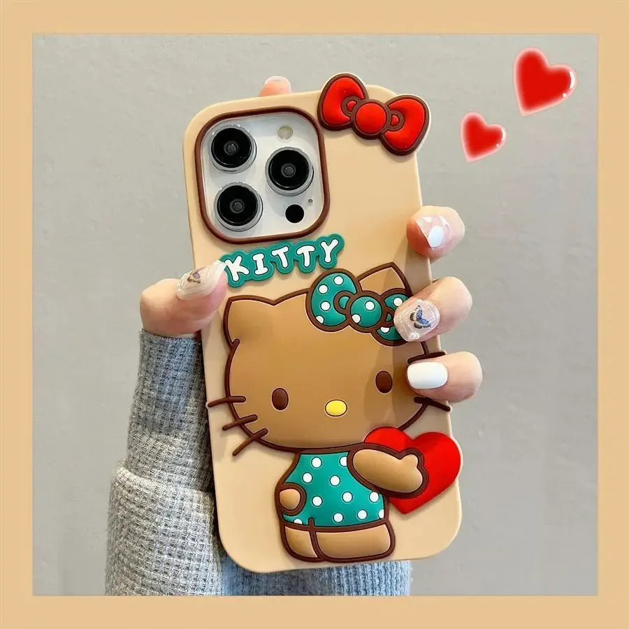 3D Hello Kitty Heart Case for iPhone