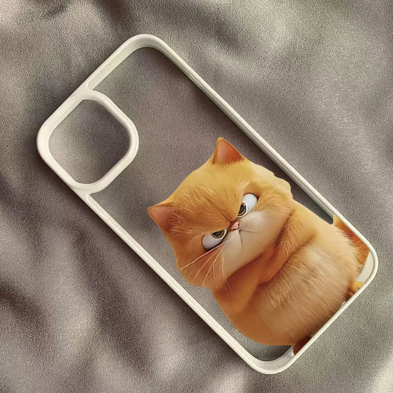 Funny Cool Cat Clear Shockproof TPU Case for iPhone – Slim Animal Design