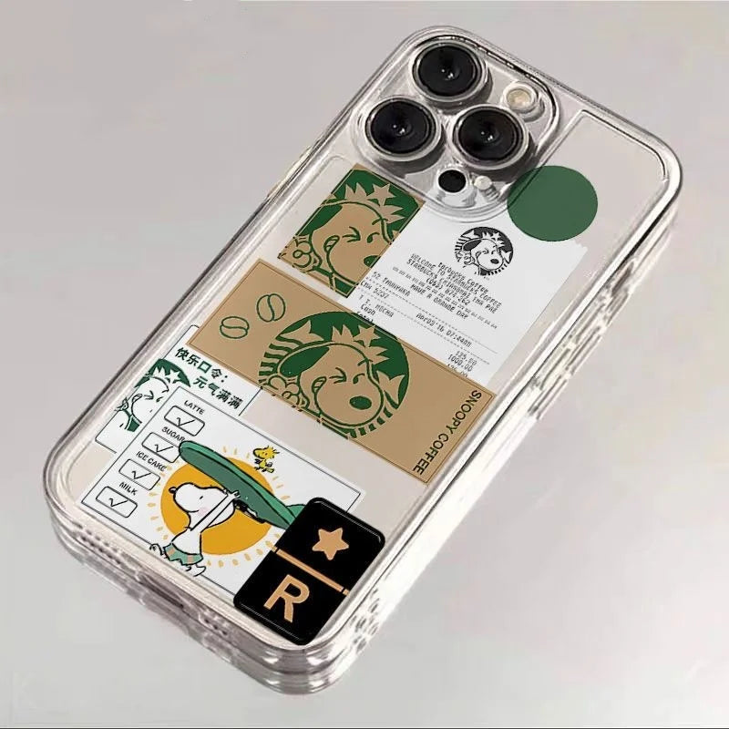Snoopy Cartoon Coffee Phone Case