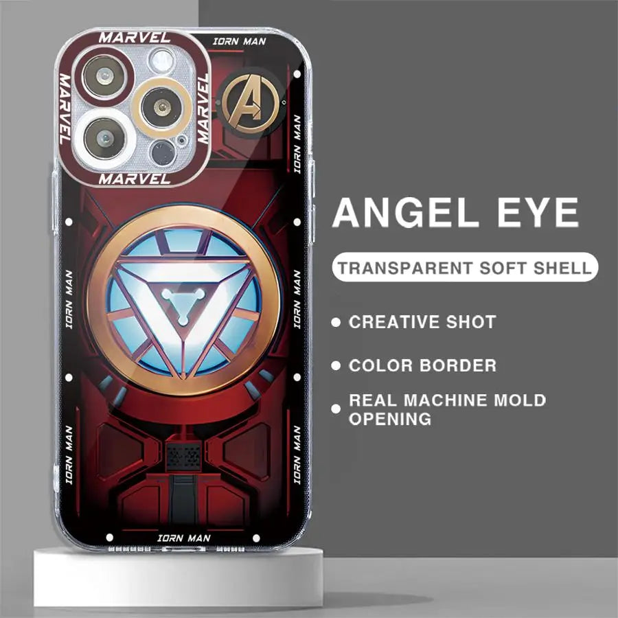 Marvel Iron Man & Spider-Man Logo Phone Case for iPhone