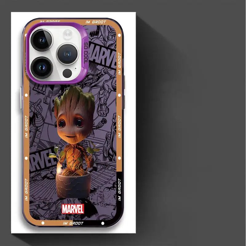 Marvel Ironman & Deadpool Matte iPhone Case