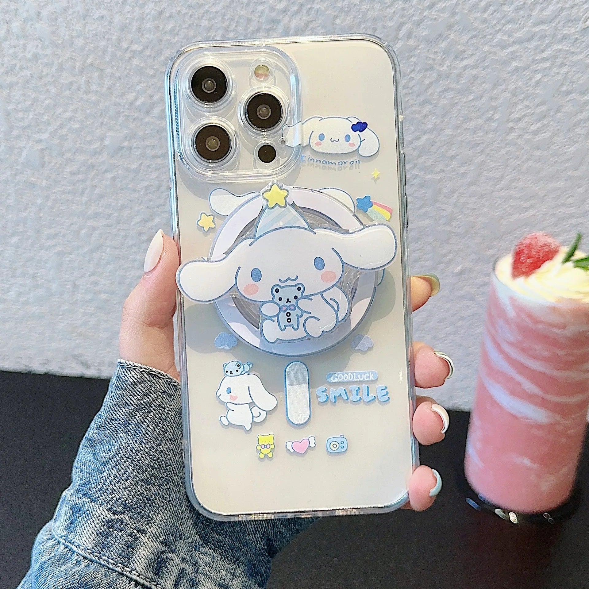 Cinnamoroll Magnetic Stand Silicone Phone Case