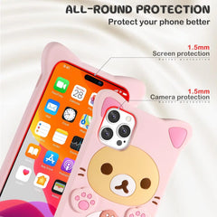 Rilakkuma Cat Bear Soft Silicone Case for iPhone