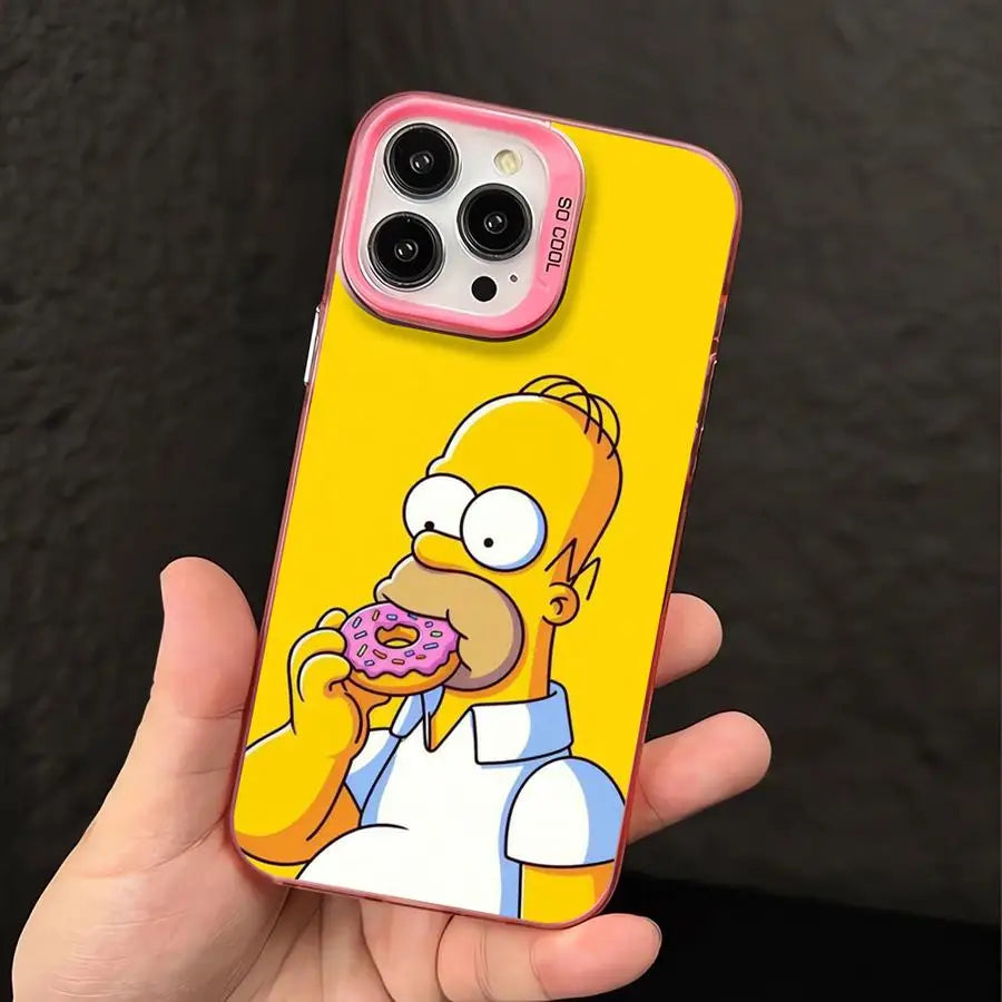 Cartoon The Simpsons Matte Phone Case for iPhone