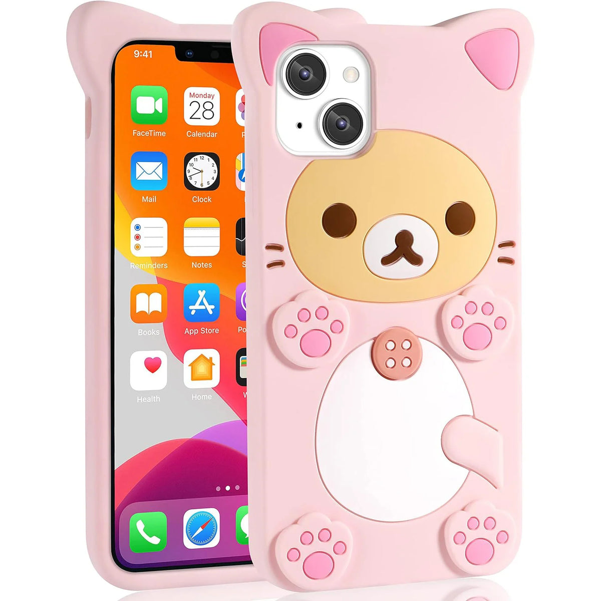 Rilakkuma Cat Bear Soft Silicone Case for iPhone