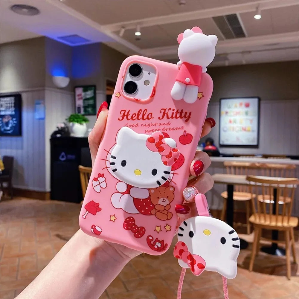 3D Hello Kitty Melody Silicone Phone Case